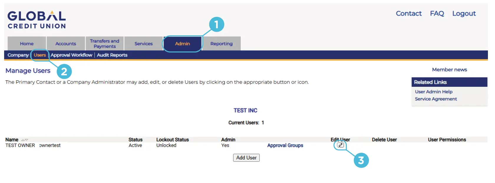 MFA example manager users